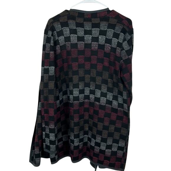 Soft by FDJ Open Knit Cardigan M – Geometric Print Layering Sweater - Picture 2 of 6